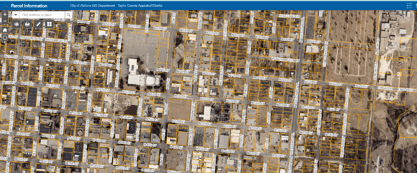 Birds eye view of City of Abilene